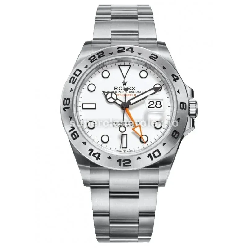Rolex Explorer 226570 Polar miyota replica white dial — front view