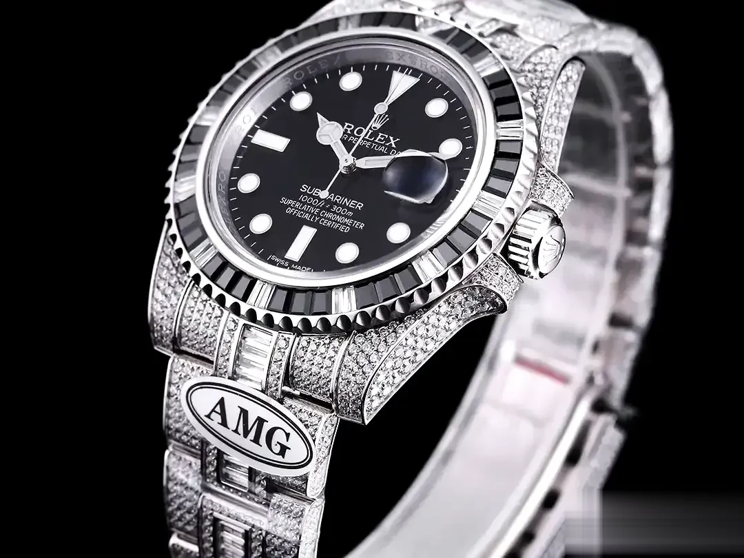 Rolex Submariner 116610LN replica black dial — caseback detail