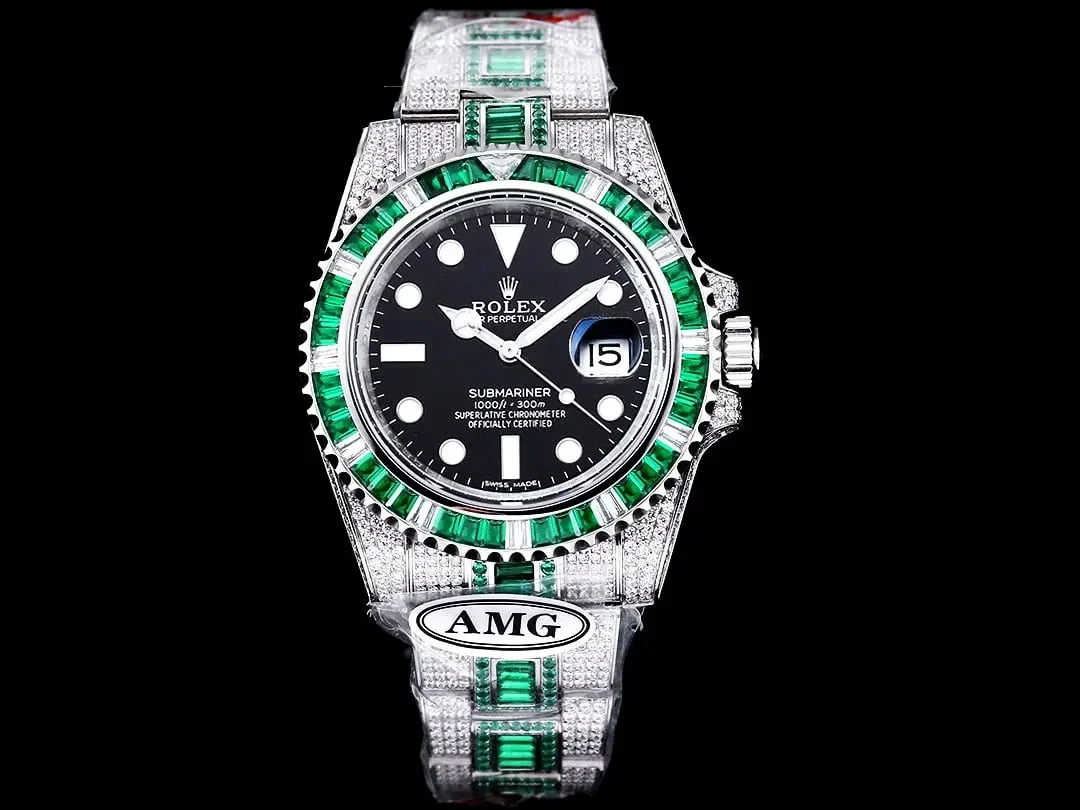 Rolex Submariner 116610LV replica black dial — angled view