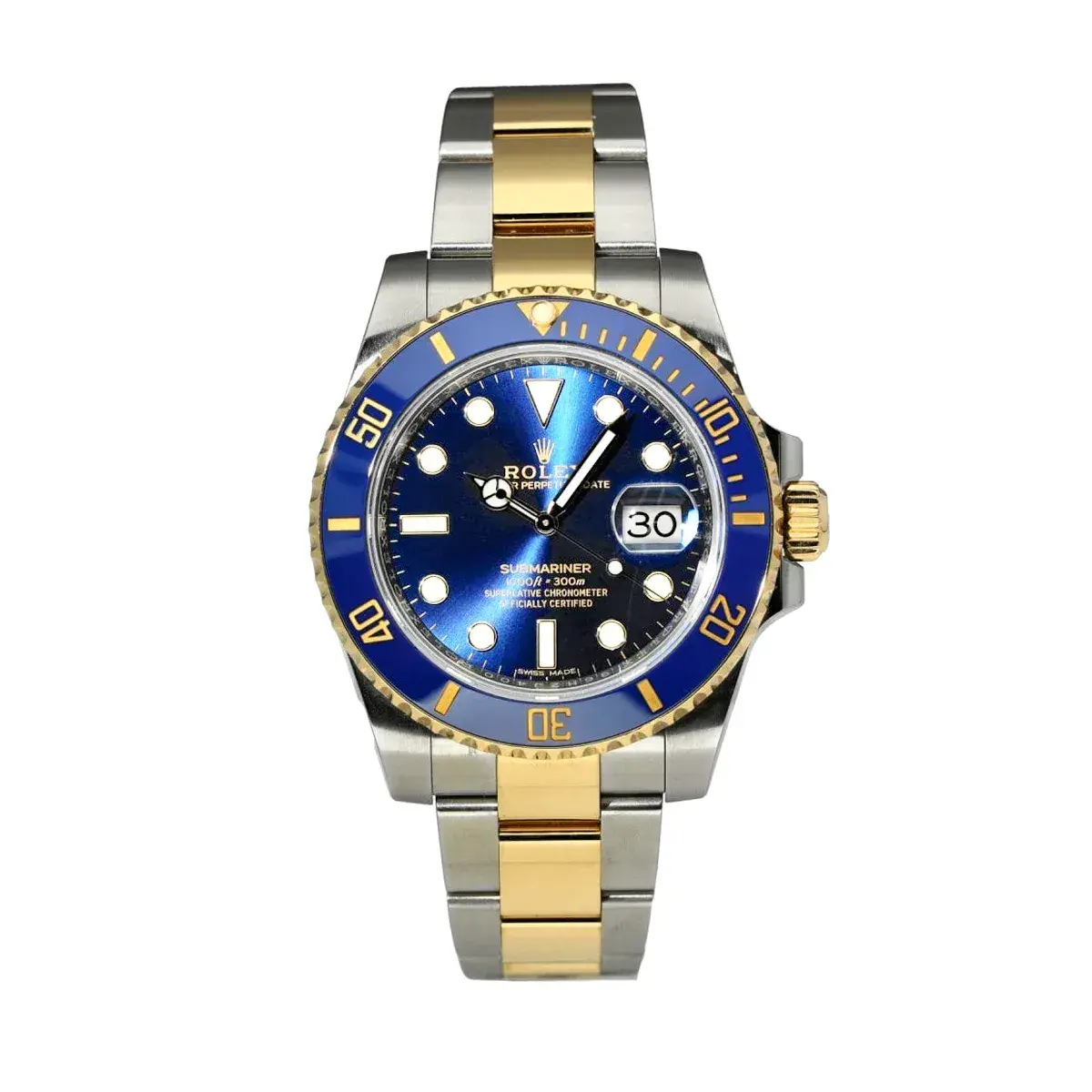 Rolex Submariner 116613LB replica black dial — front view