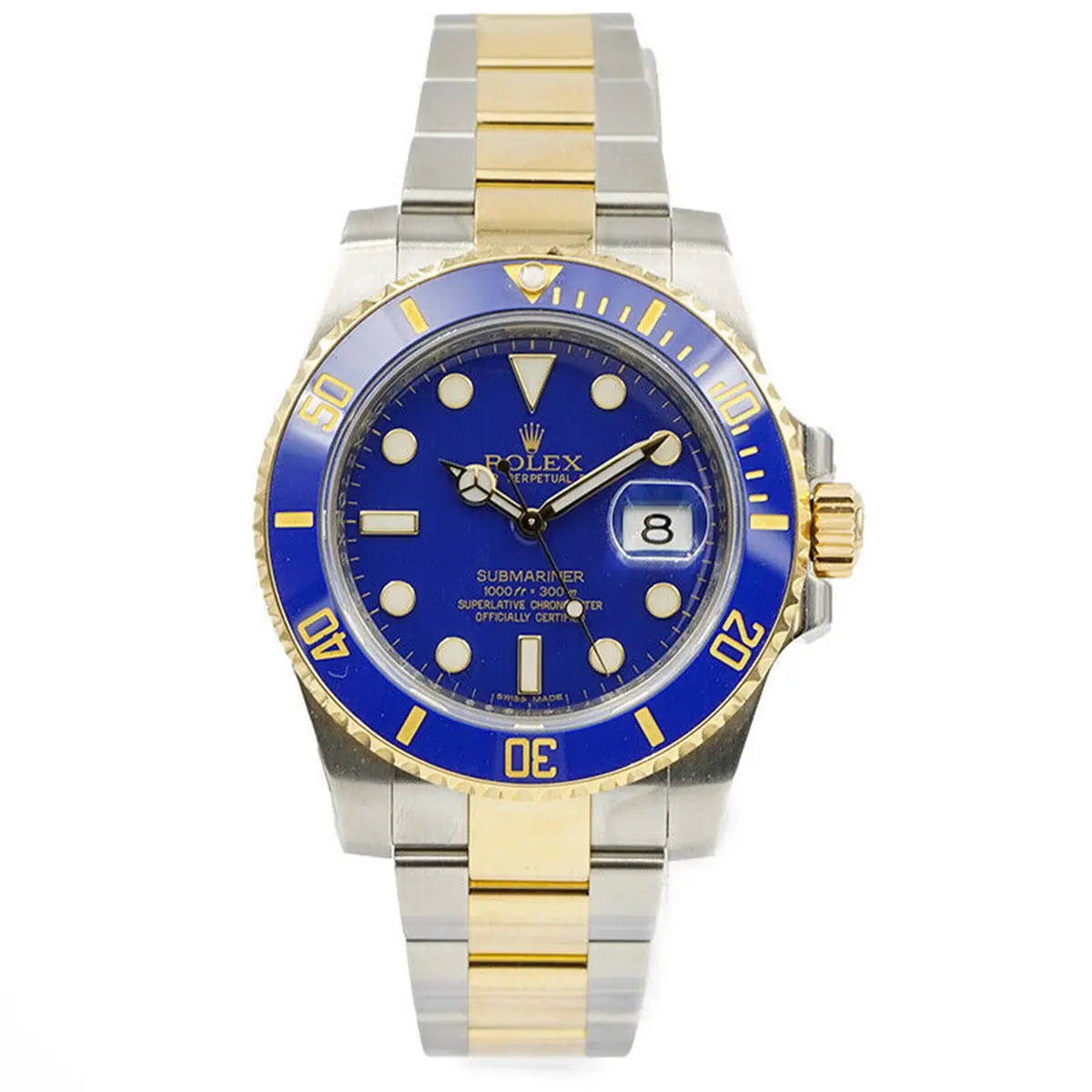 Rolex Submariner 116613LB Bluesy miyota replica 40mm — dial close-up