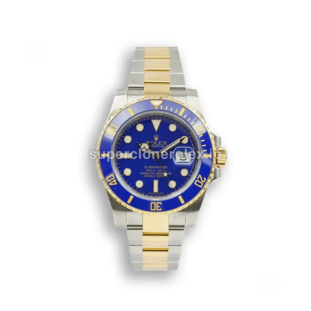 Submariner 116613LB Bluesy rolex copy blue dial — front view