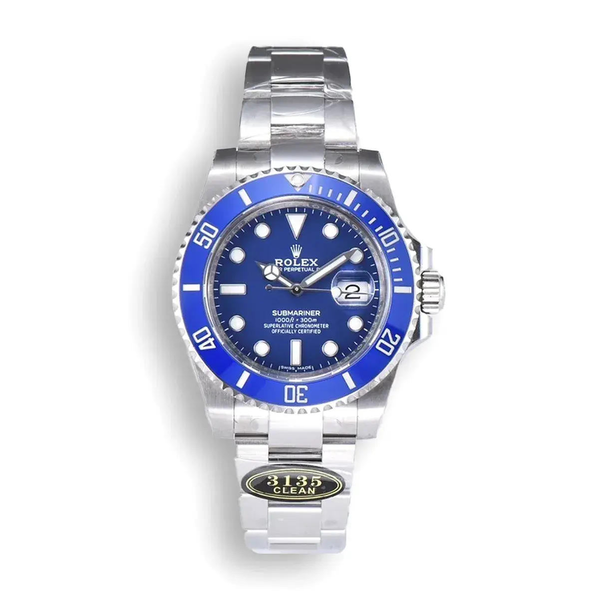 Rolex Submariner 116619LB Smurf rolex clone blue dial — front view