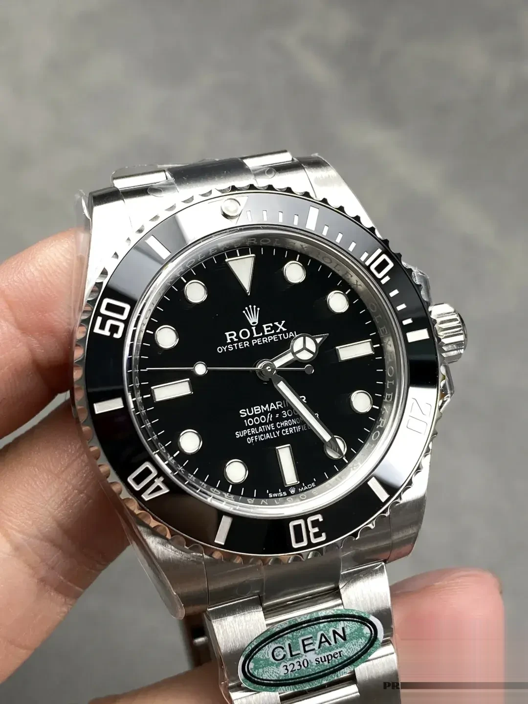 Rolex Submariner 124060 replica 41mm — dial close-up