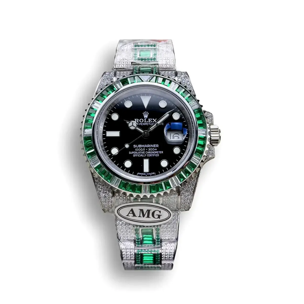 Rolex Submariner 126610LV miyota replica black dial — front view