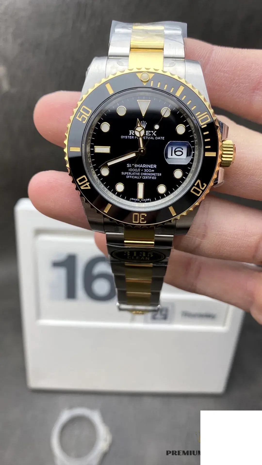 Rolex Submariner 126613LN miyota replica 41mm — crown and case detail