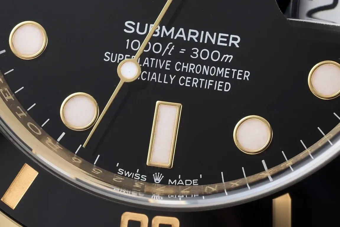 Submariner 126618LN rolex copy — dial close-up