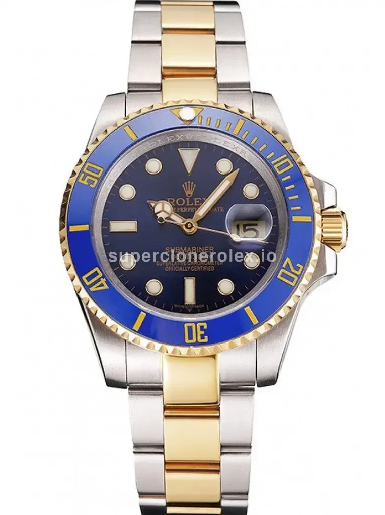 Rolex Submariner 16233B miyota replica blue dial — front view