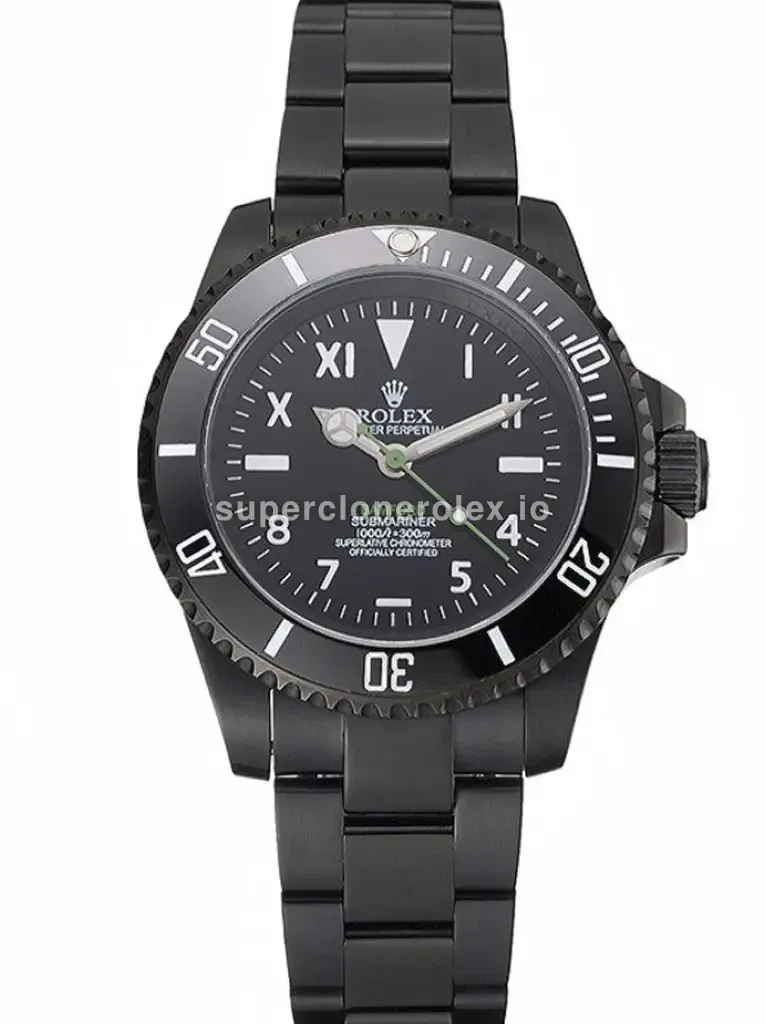 Submariner 16233BBL rolex copy black dial — front view