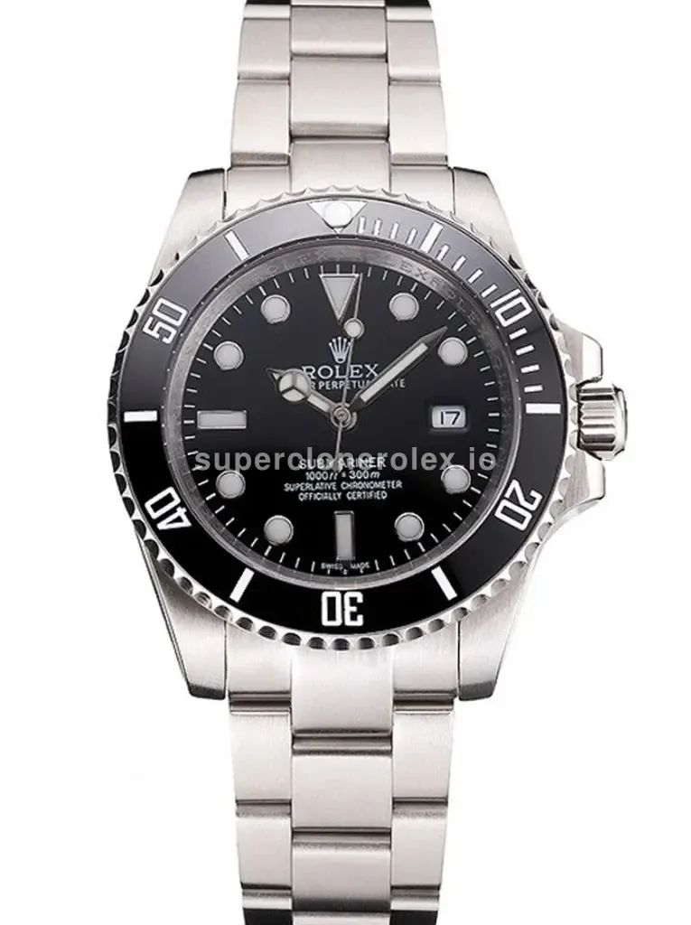 Submariner 16233P rolex copy black dial — front view