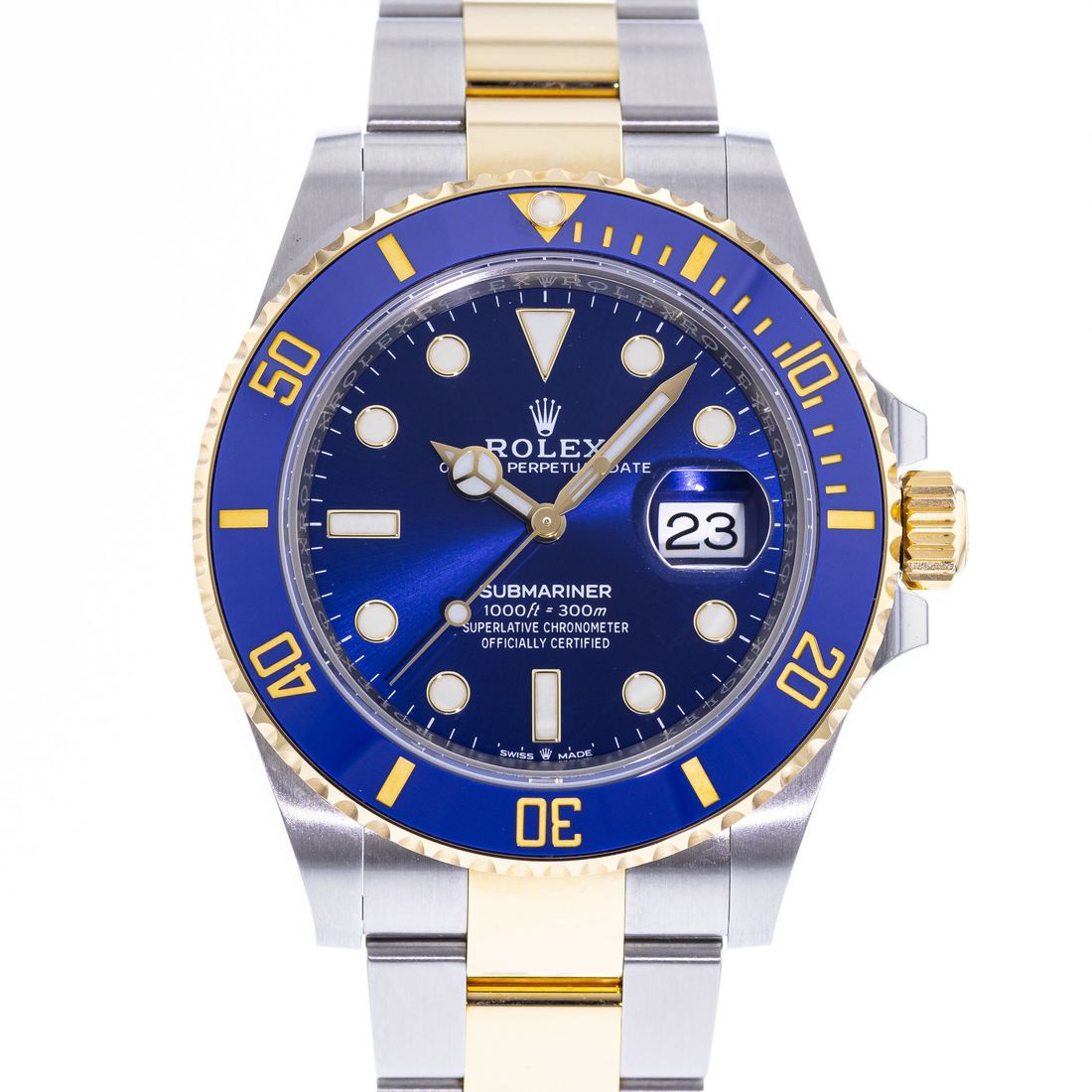 Rolex Submariner 126613LB Bluesy rolex clone 41mm — dial close-up