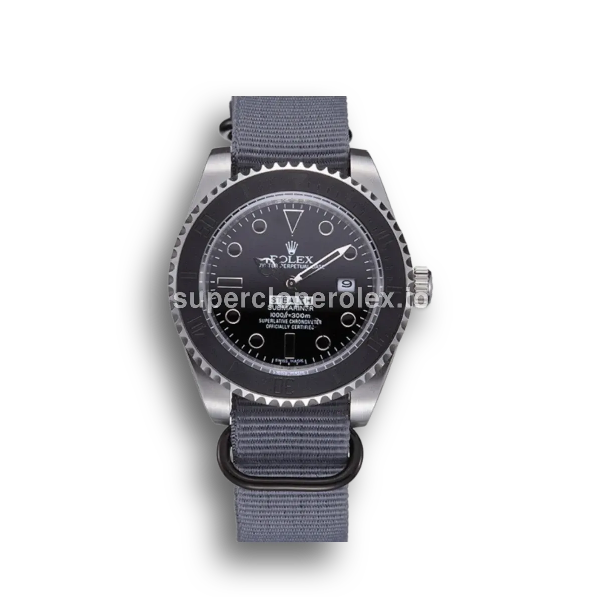 Submariner 621989 japanese automatic replica black dial — front view