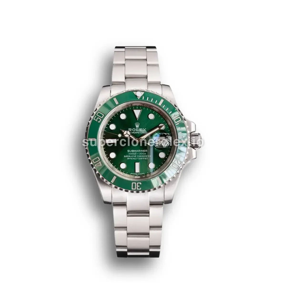 Submariner 116610LN japanese automatic replica green dial — front view