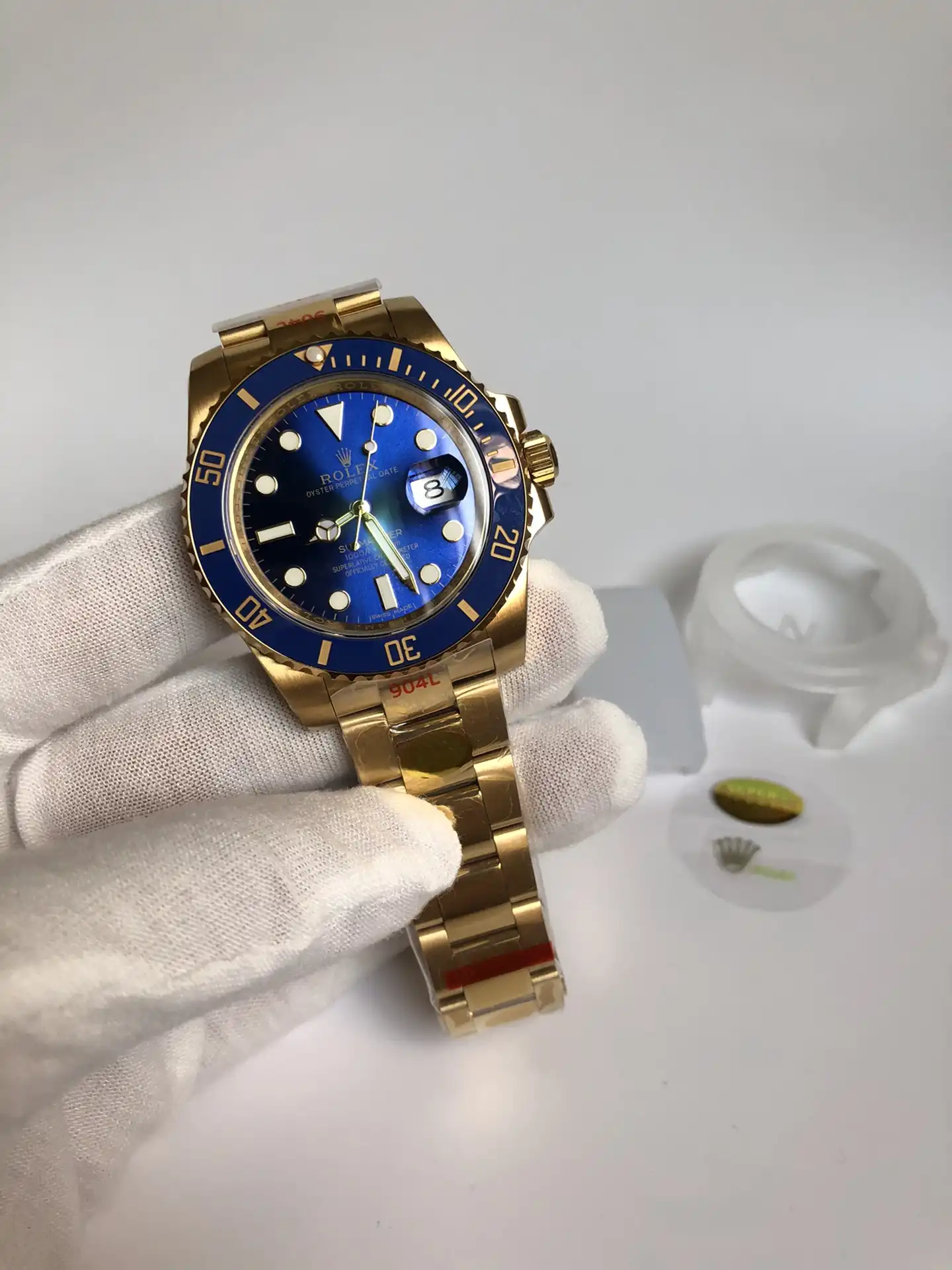 Submariner 116610LN rolex copy 40mm — dial close-up