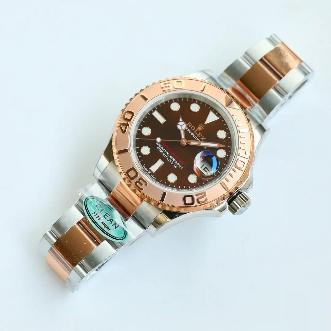 Rolex Yacht-Master 116621 miyota replica chocolate dial — bezel macro