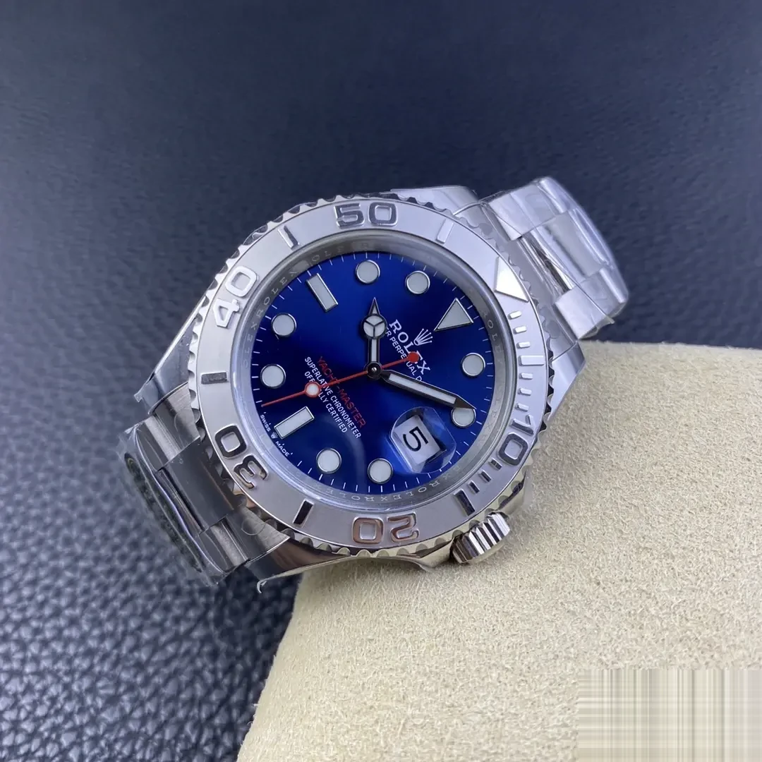 Rolex Yacht-Master 126622 miyota replica blue dial — bezel macro