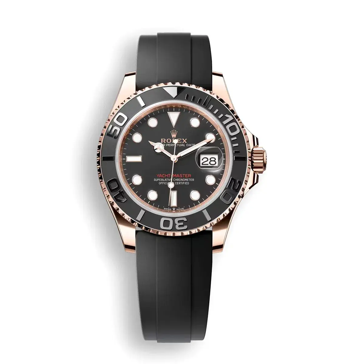 Yacht-Master 126655 rolex replica black dial — front view