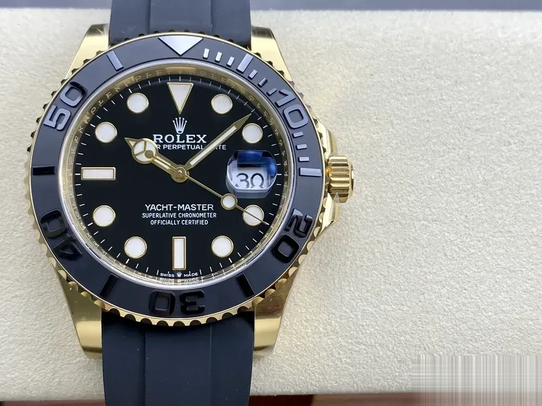 Rolex Yacht-Master 226658 replica black dial — angled view