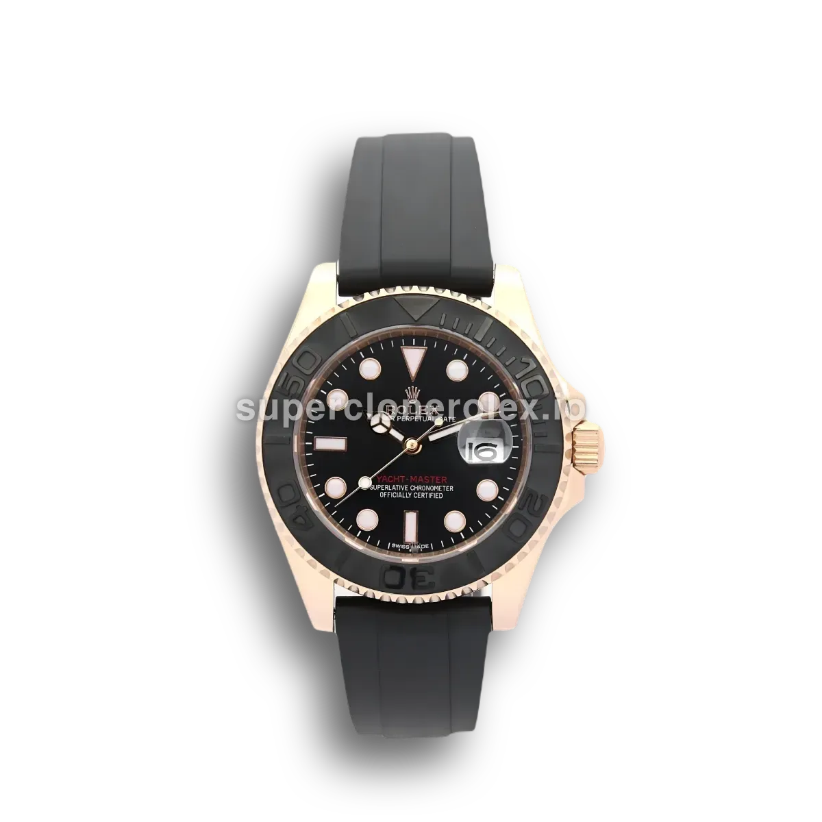 Yacht-Master 226658 japanese automatic replica black dial — front view