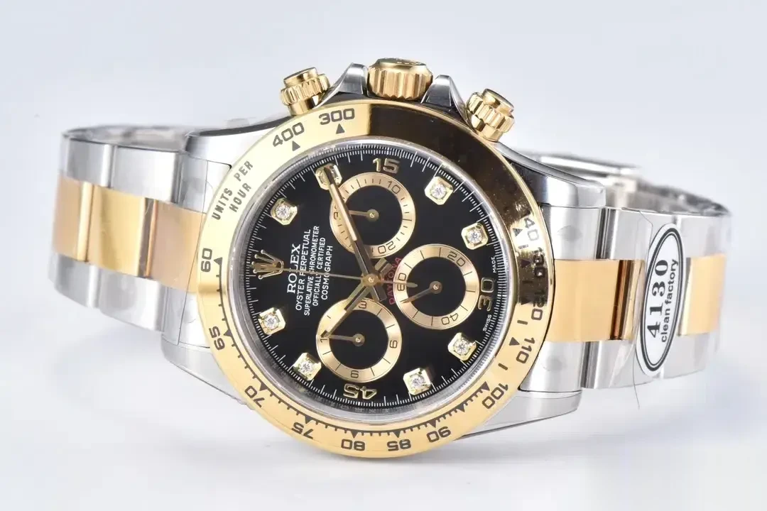 Daytona 116503 swiss super clone black dial — caseback detail