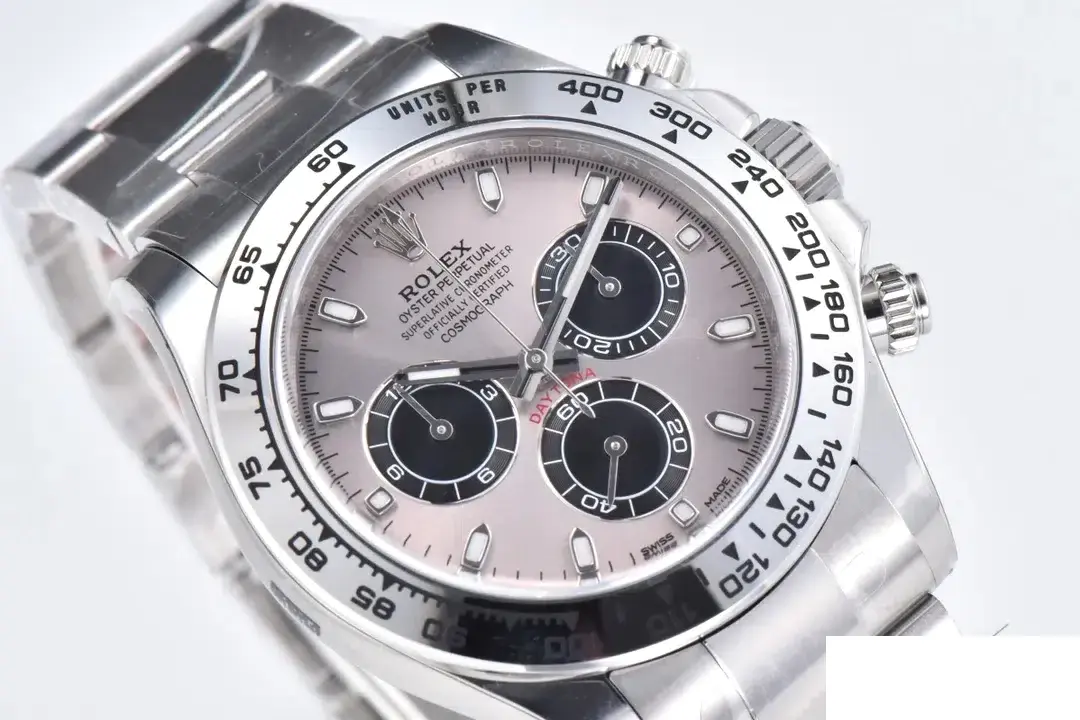 Daytona 116509 super clone black dial — angled view