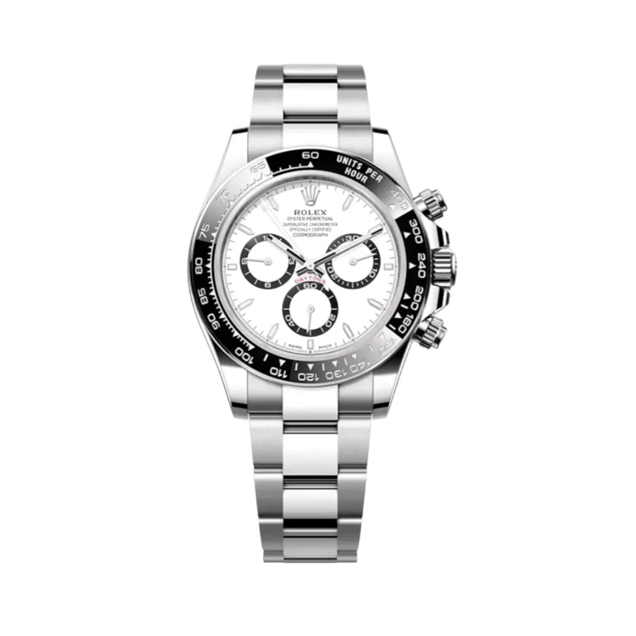 Rolex Daytona 126500LN super clone white dial — front view