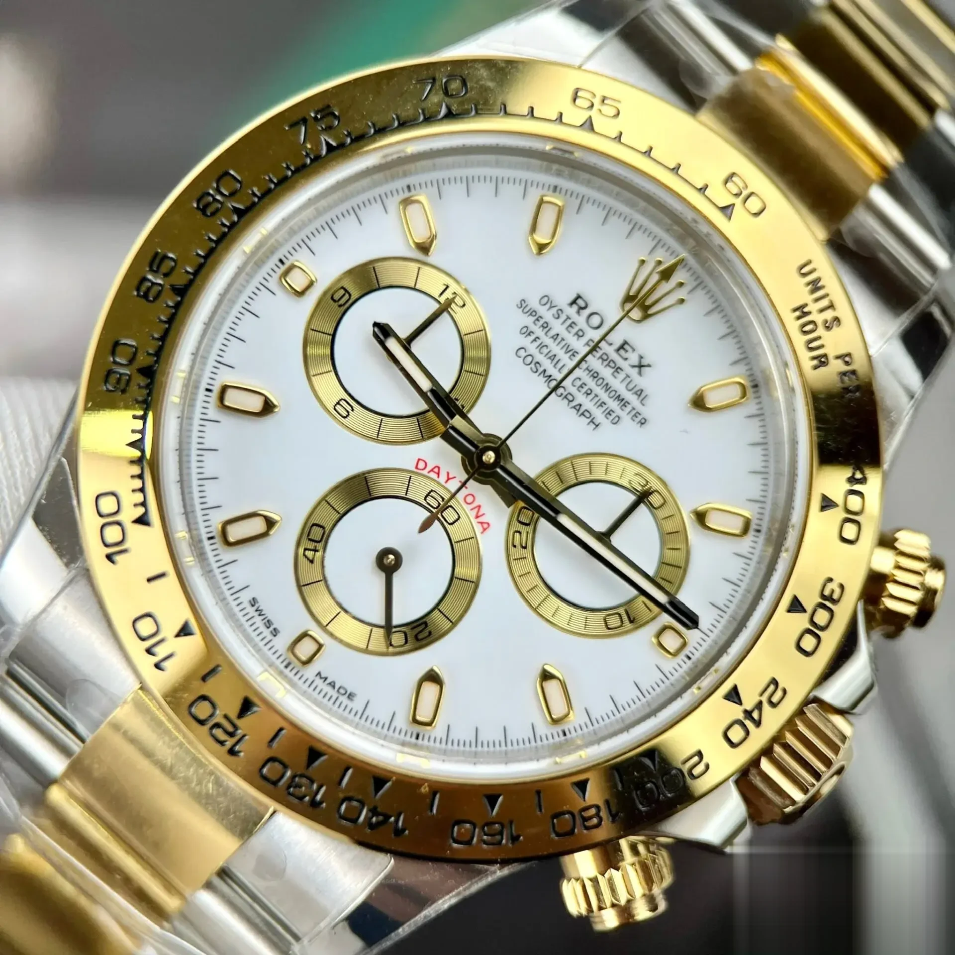 Rolex Daytona 126503 eta clone 40mm — dial close-up