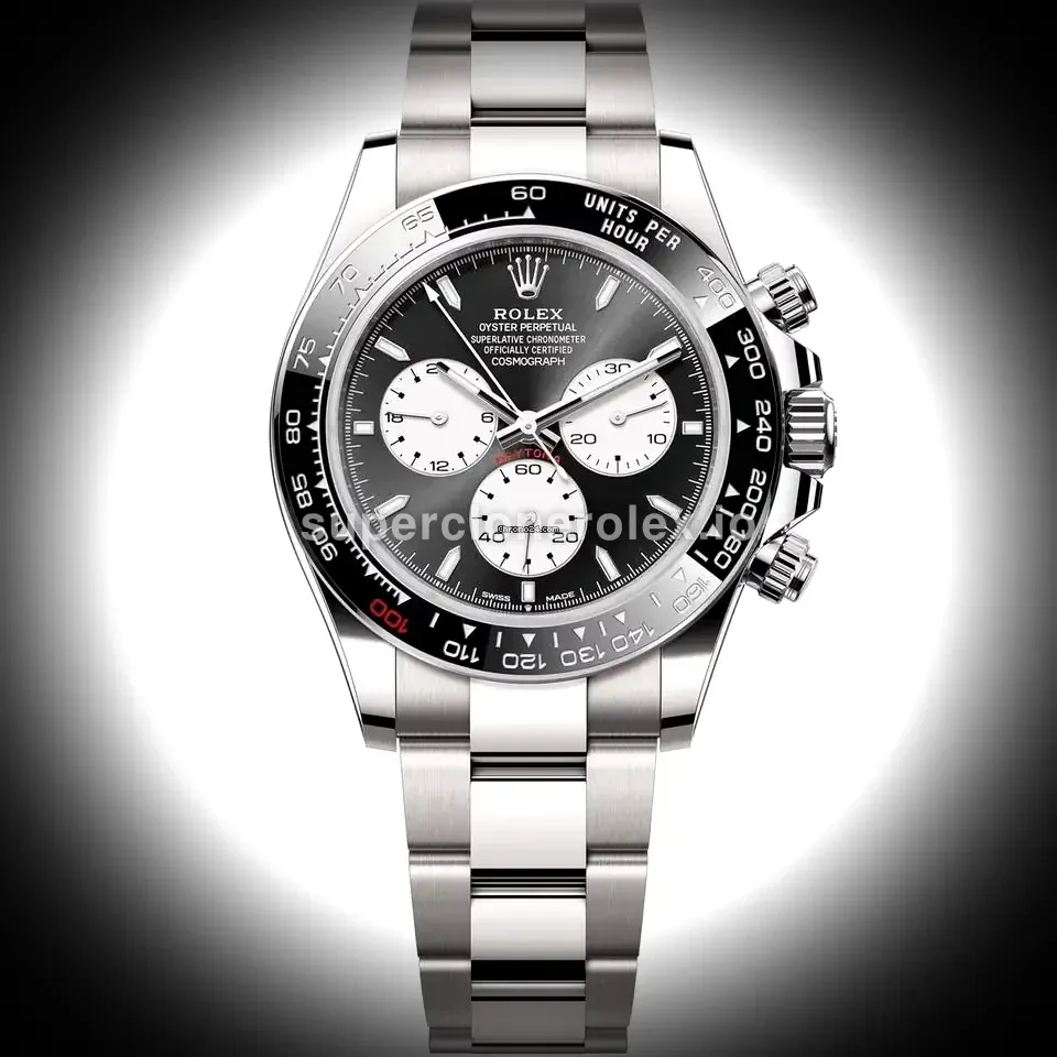 Daytona 126529LN swiss super clone black dial — front view