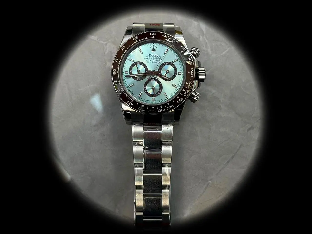 Daytona 126506 swiss super clone 40mm — dial close-up