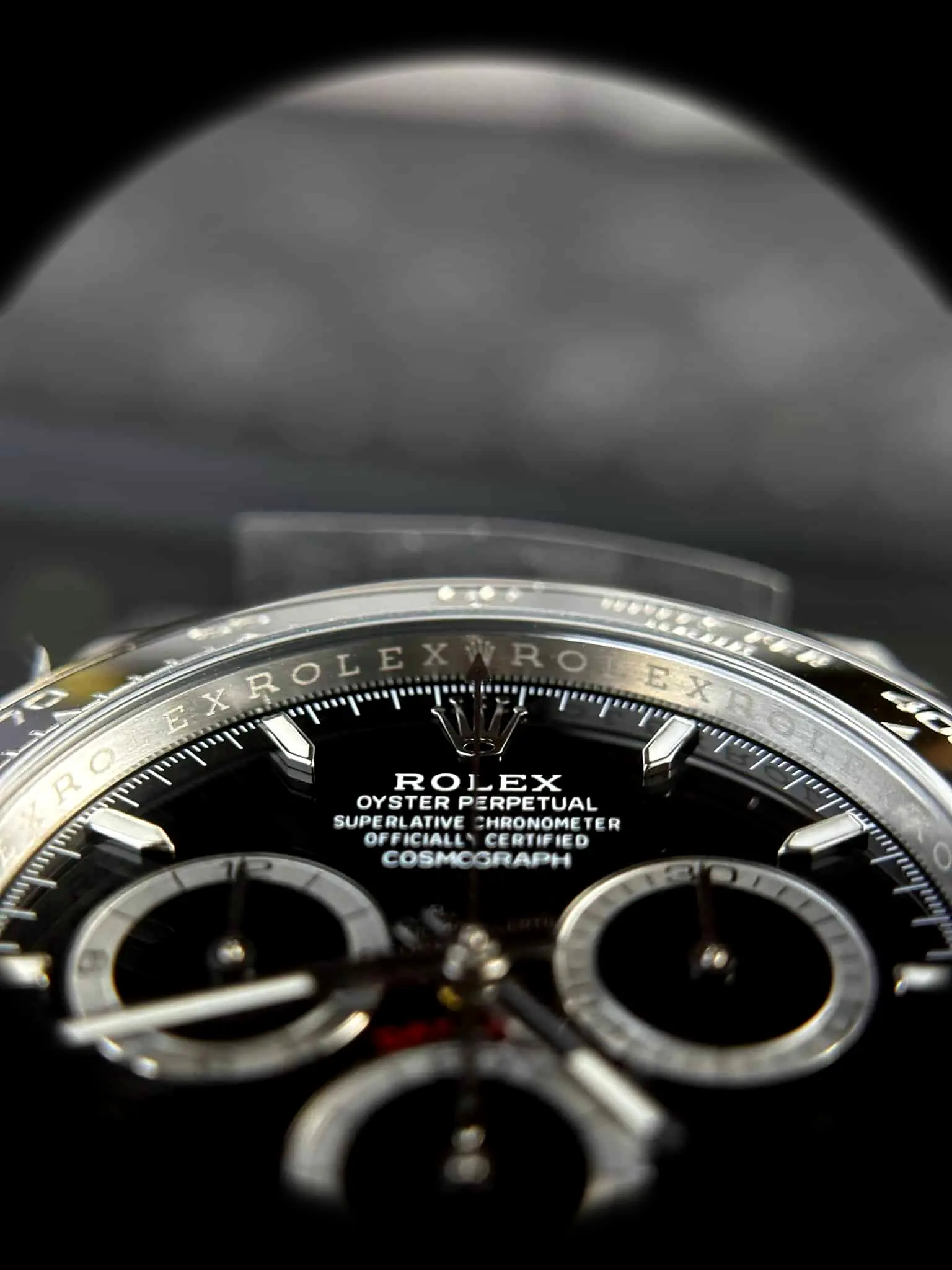 Daytona 126500LN swiss super clone black dial — caseback detail