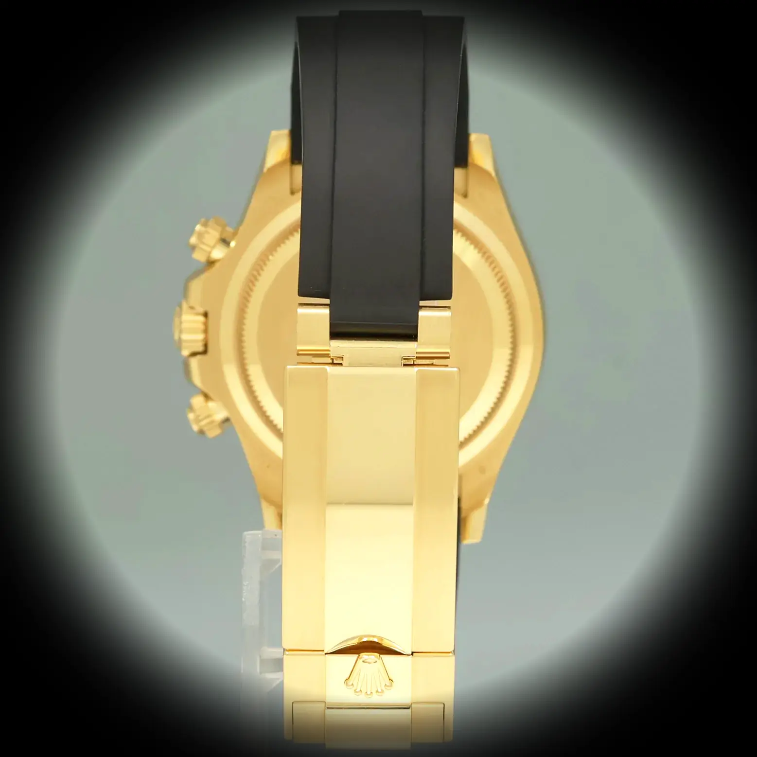 Rolex Daytona 126518LN superclone golden dial — caseback detail