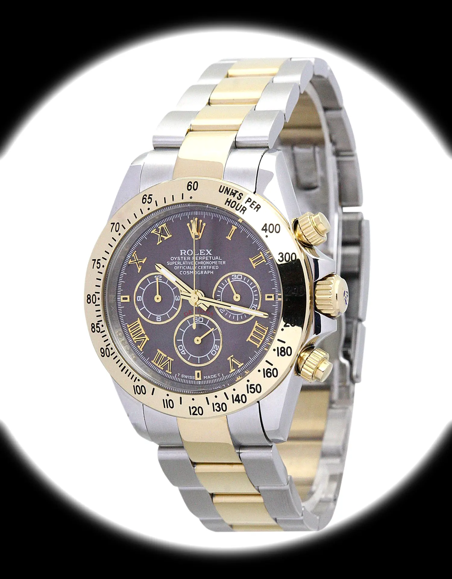 Daytona 116523 eta clone 40mm — dial close-up