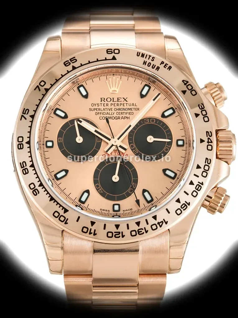 Rolex Daytona 116505 superclone rose dial — front view