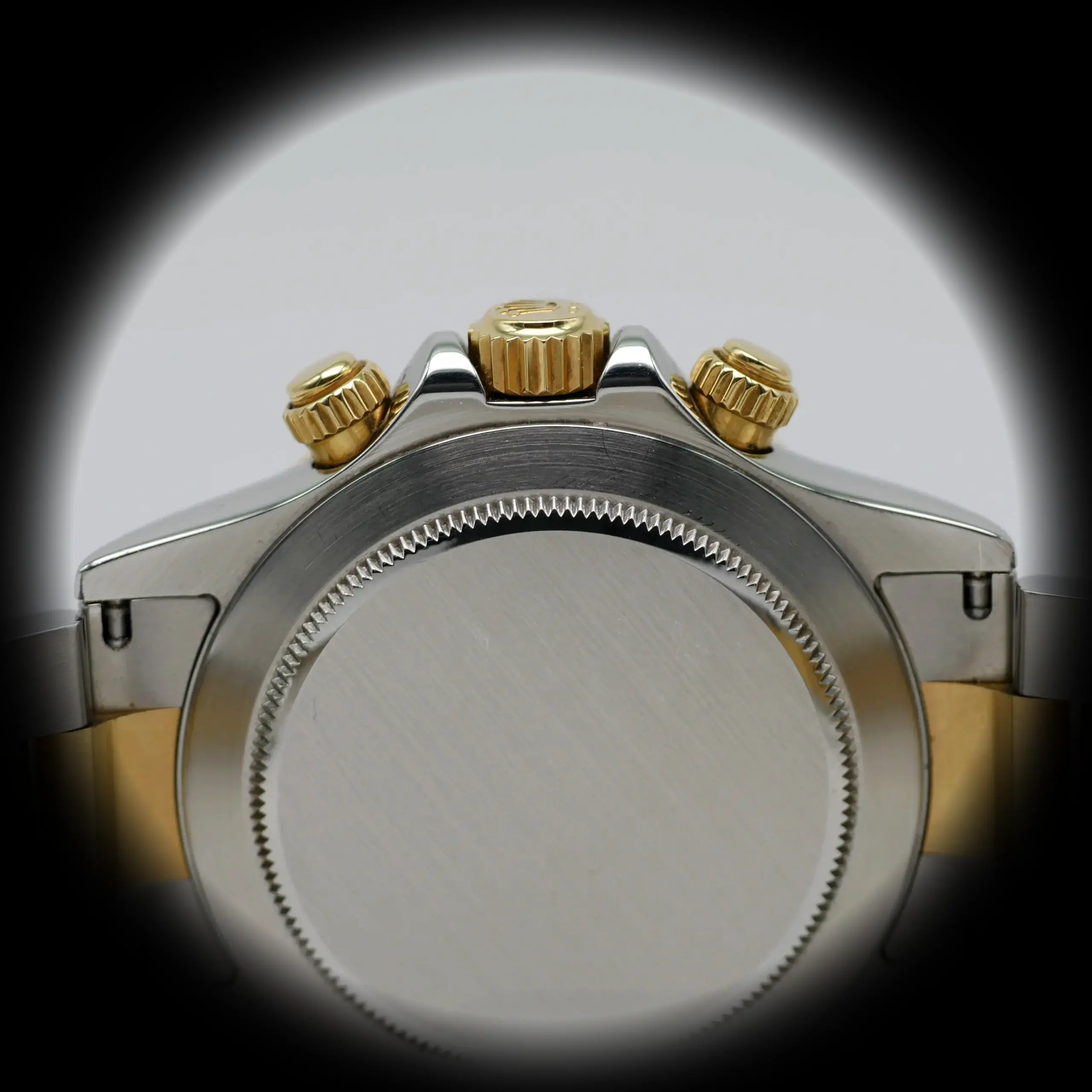 Daytona 116523 eta clone white dial — caseback detail