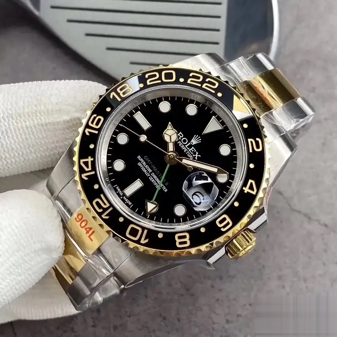GMT-Master 126710BLRO swiss super clone black dial — caseback detail