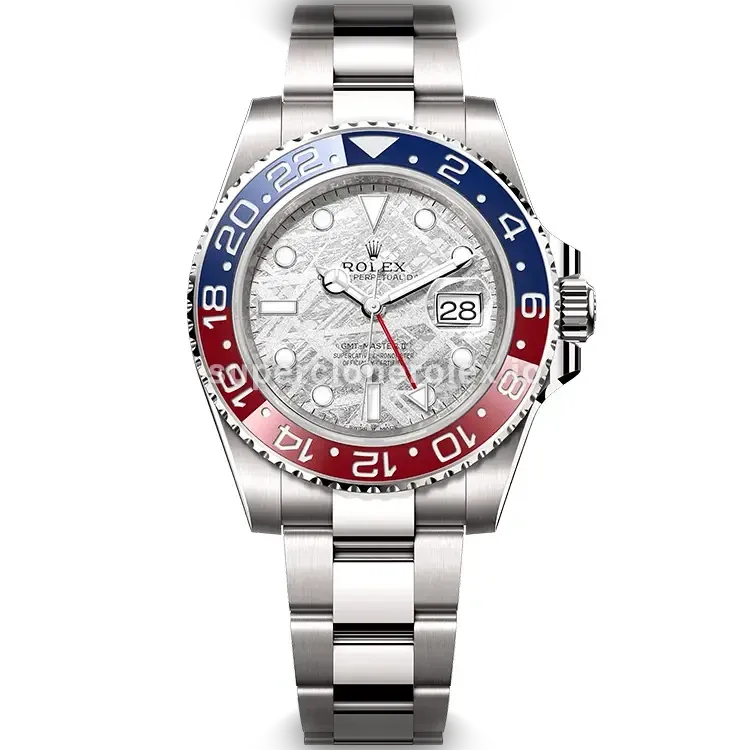 GMT-Master 126719BLRO swiss clone meteorite dial — front view