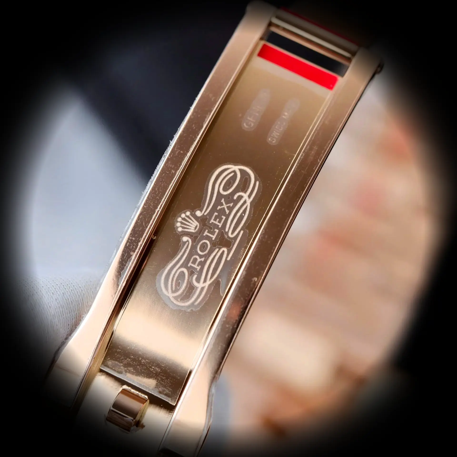 Rolex GMT-Master 126715CHNR super clone — dial close-up