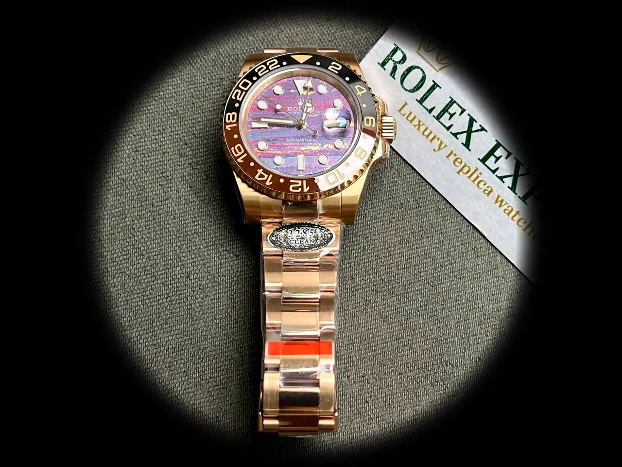 GMT-Master 126715CHNR superclone tiger iron dial — side profile