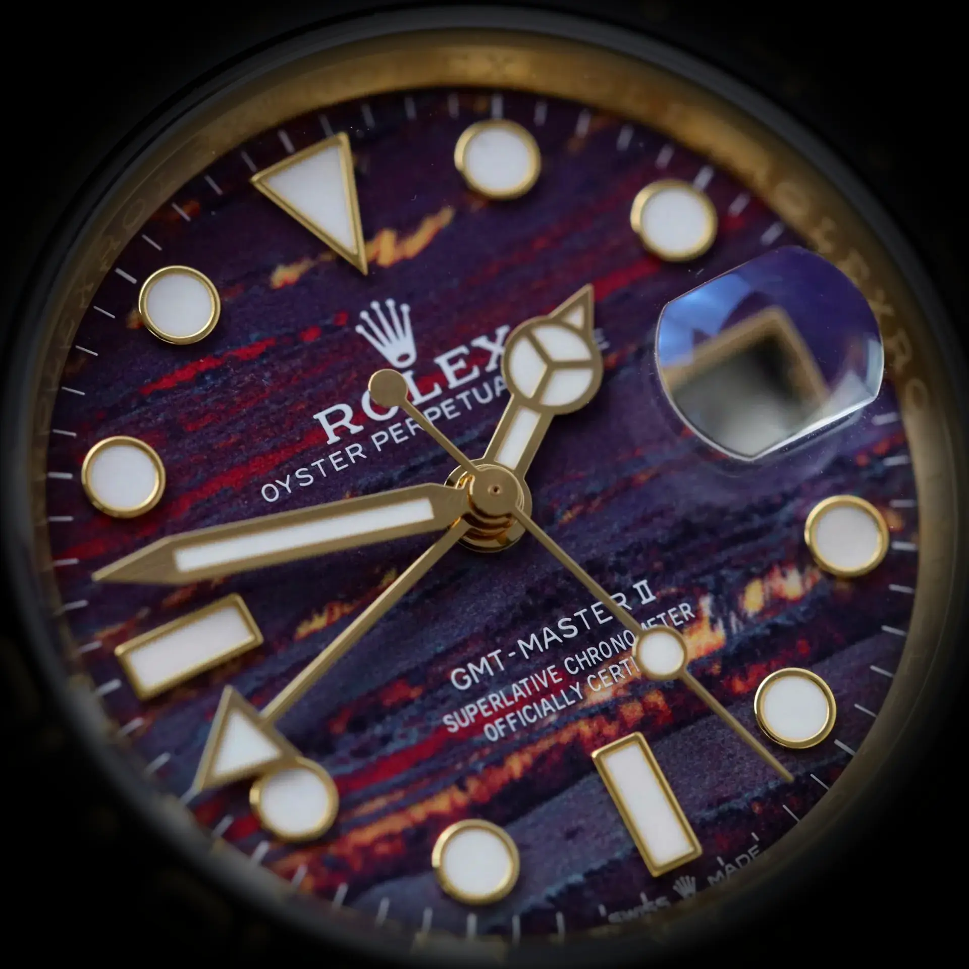 Rolex GMT-Master 126718GRNR swiss clone 40mm — crown and case detail