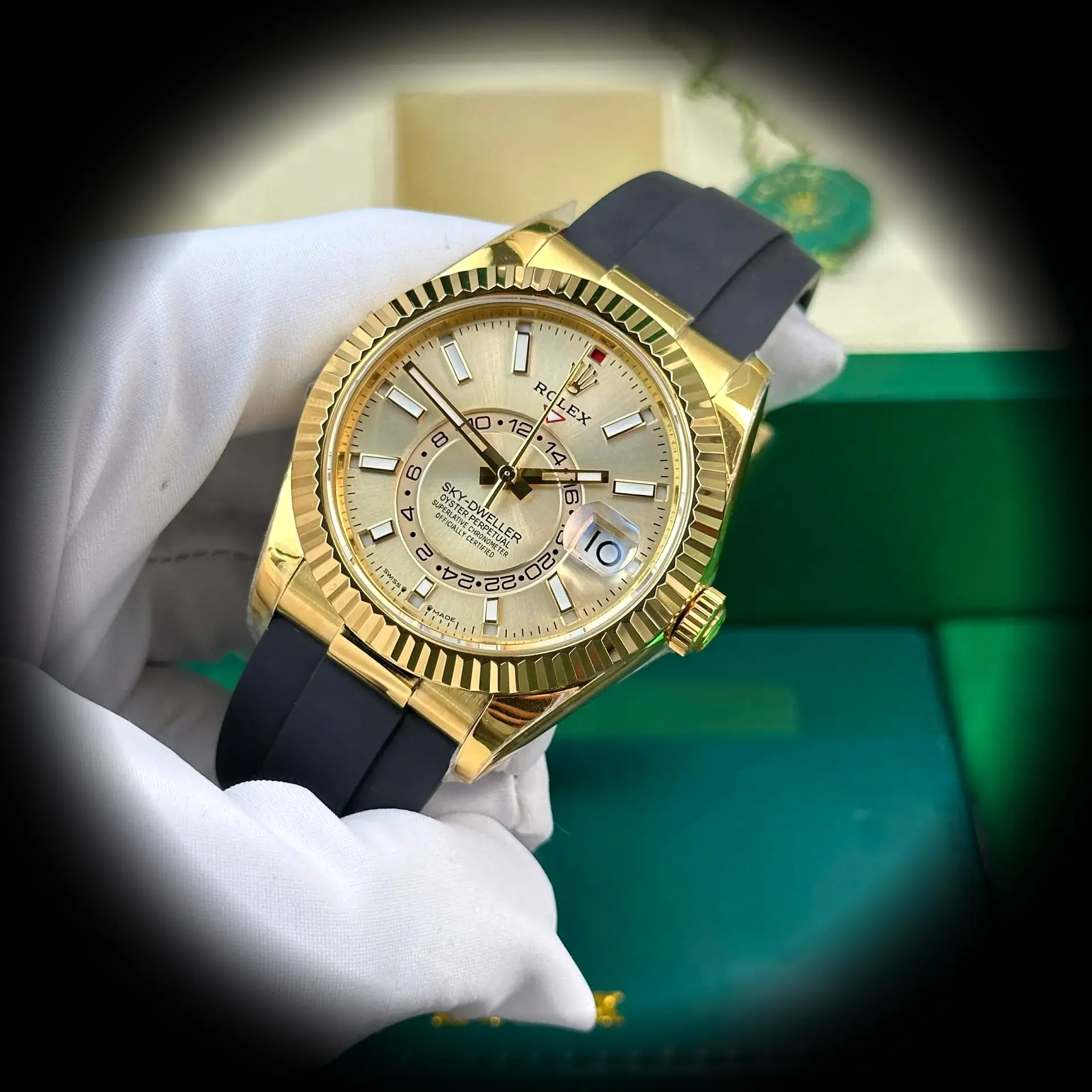 Rolex Sky-Dweller 336238 swiss clone — side profile