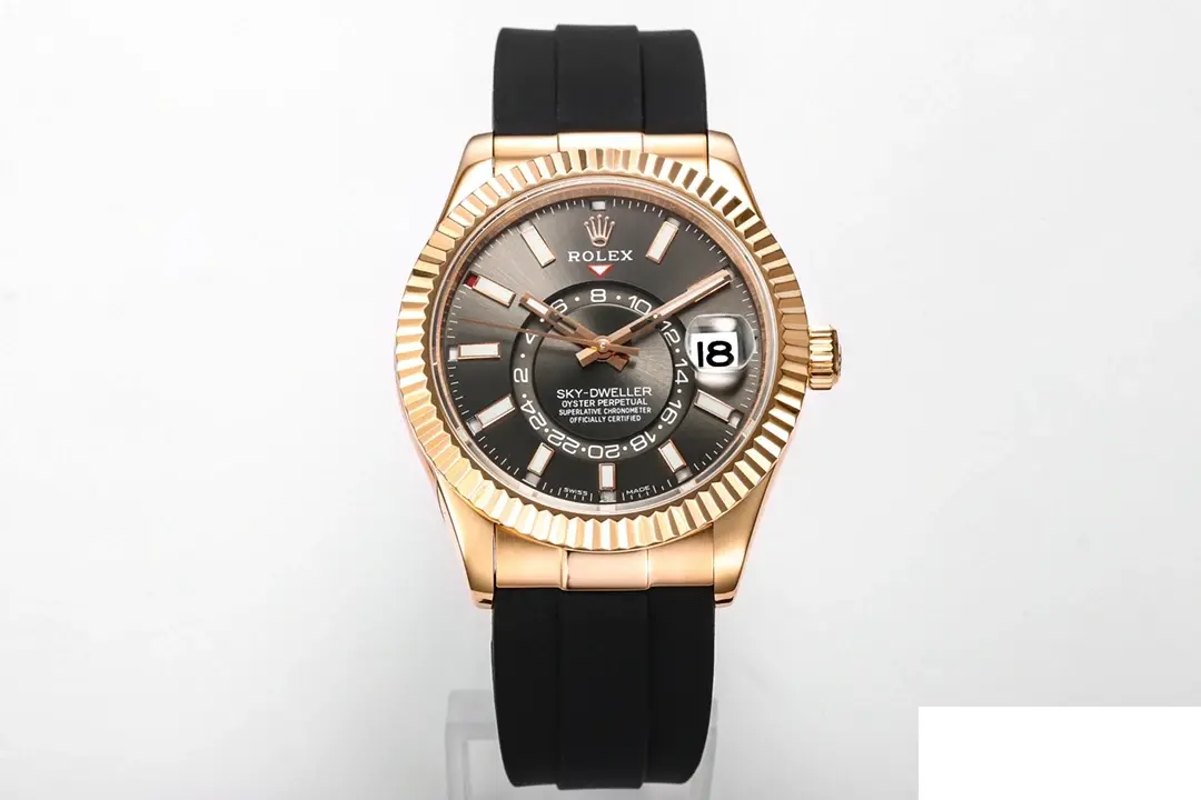 Sky-Dweller 326235 swiss super clone white dial — bezel macro