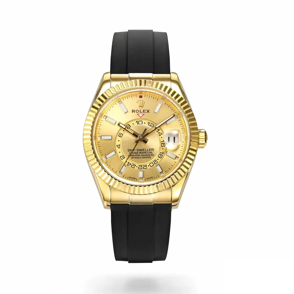 Sky-Dweller 326238 superclone champagne dial — front view