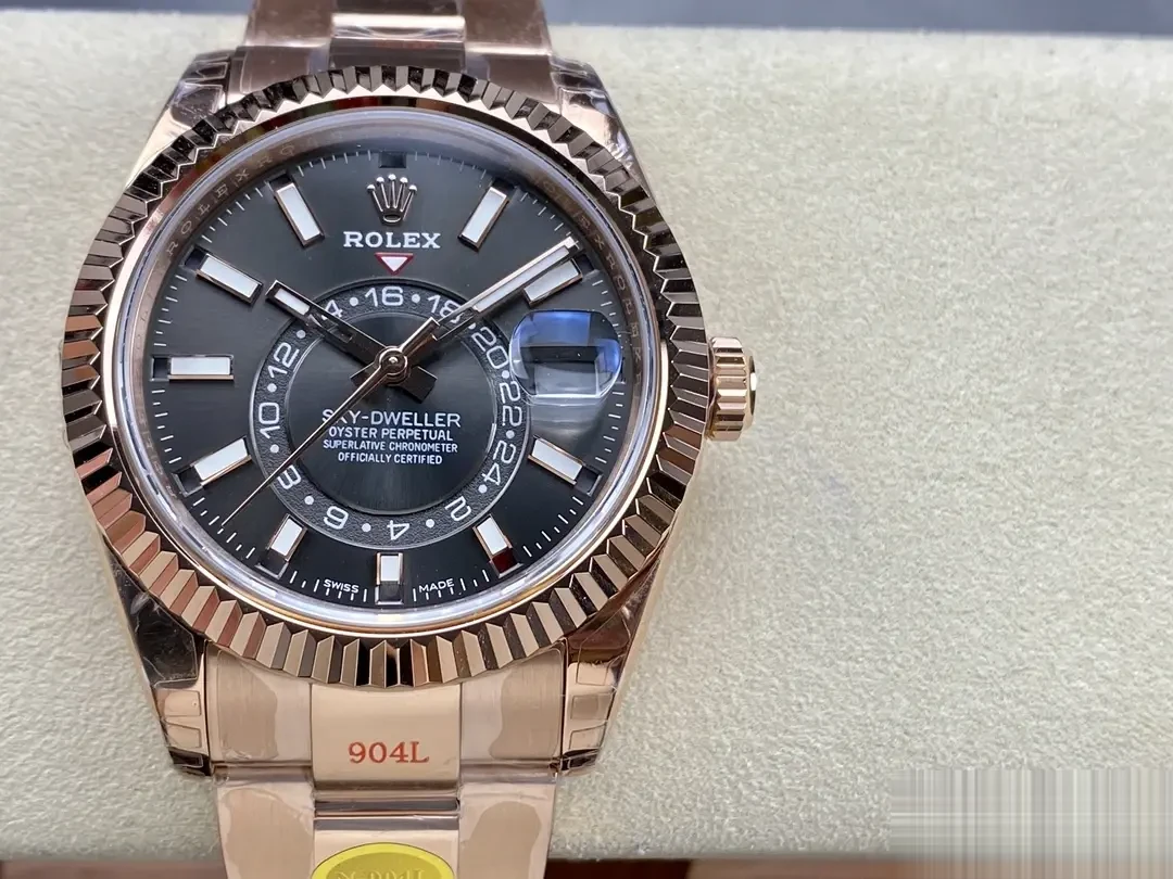 Rolex Sky-Dweller 326935 swiss super clone mint dial — angled view