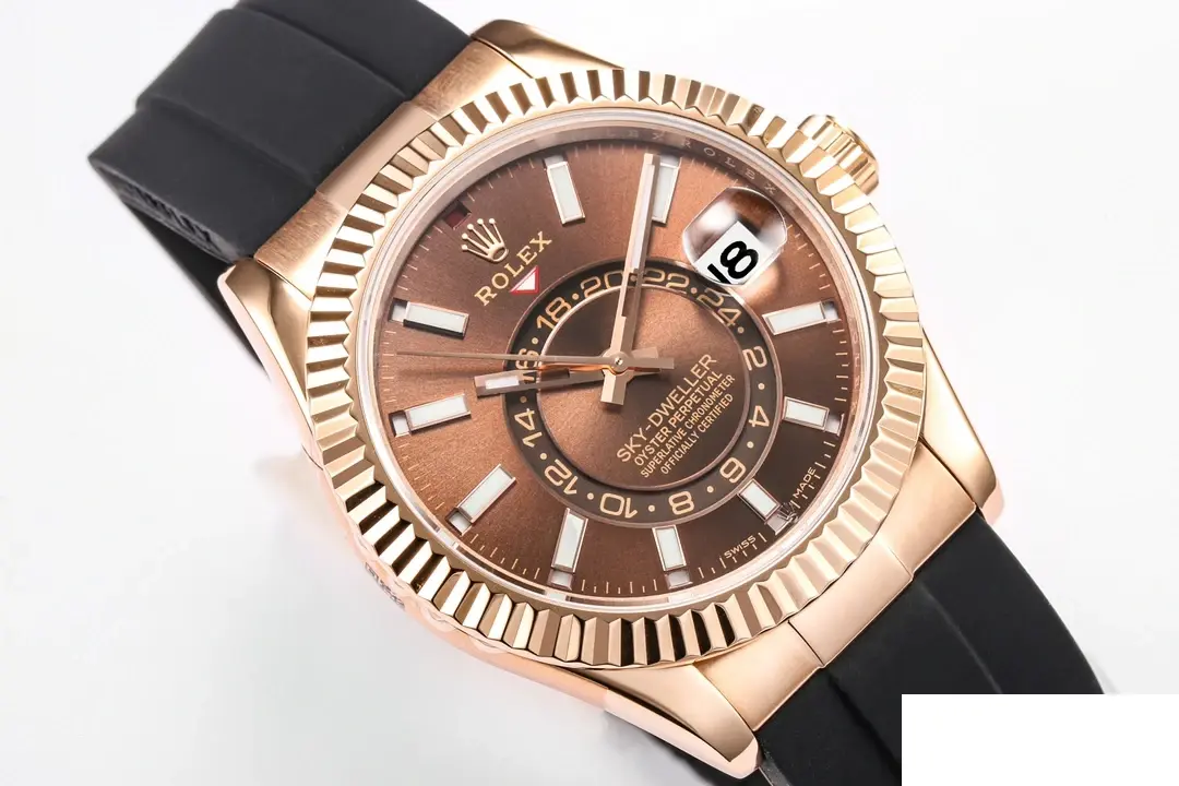 Rolex Sky-Dweller 336235 swiss clone intense white dial — caseback detail