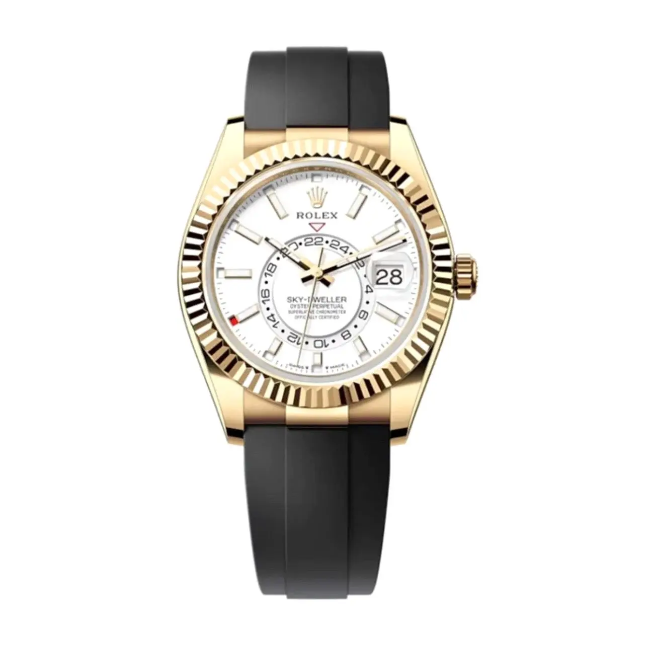 Rolex Sky-Dweller 42mm Intense White Dial Yellow Gold Ref. 336238 replica watch