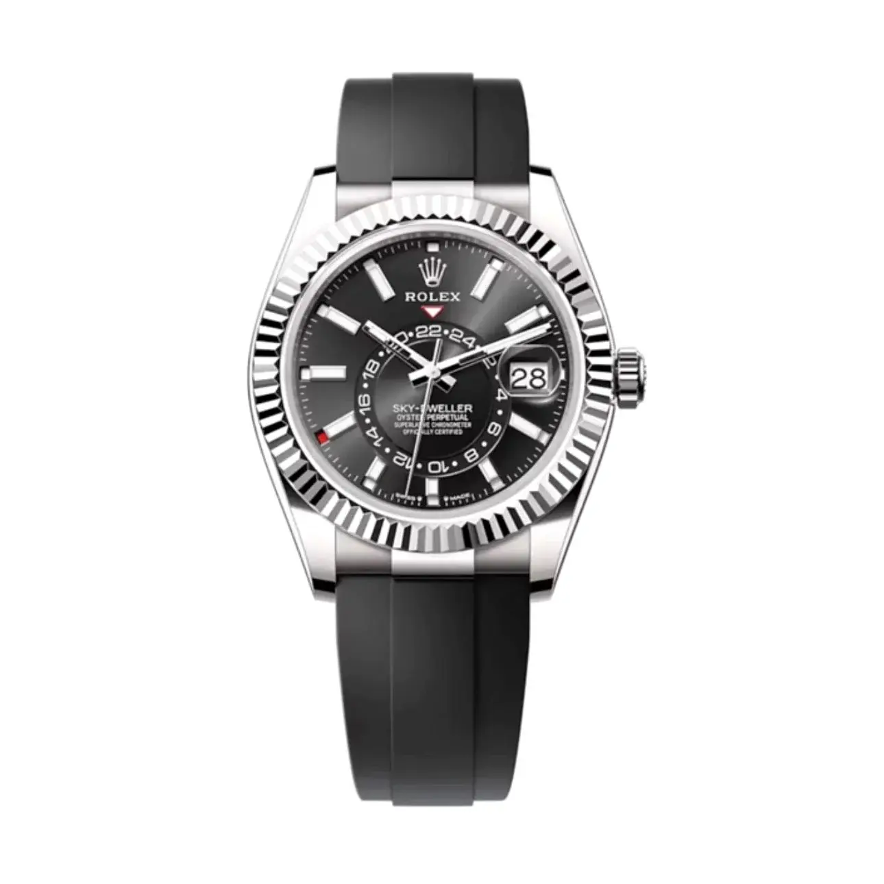 Sky-Dweller 336239 superclone bright black dial — front view