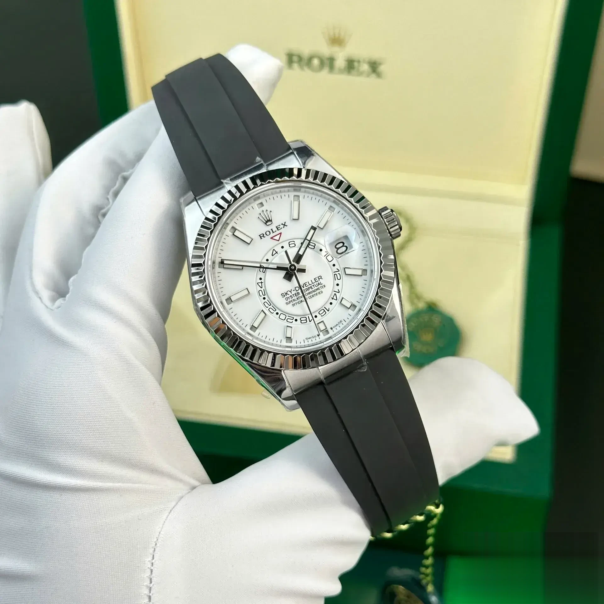 Rolex Sky-Dweller 336239 eta clone 42mm — dial close-up
