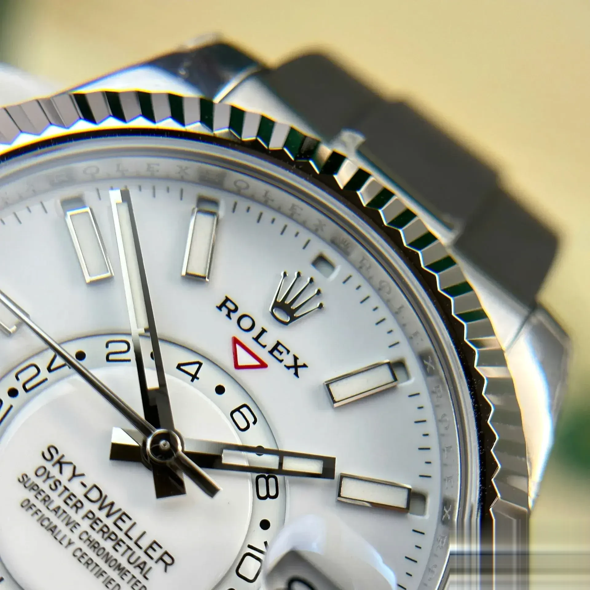 Rolex Sky-Dweller 336239 swiss super clone 42mm — crown and case detail