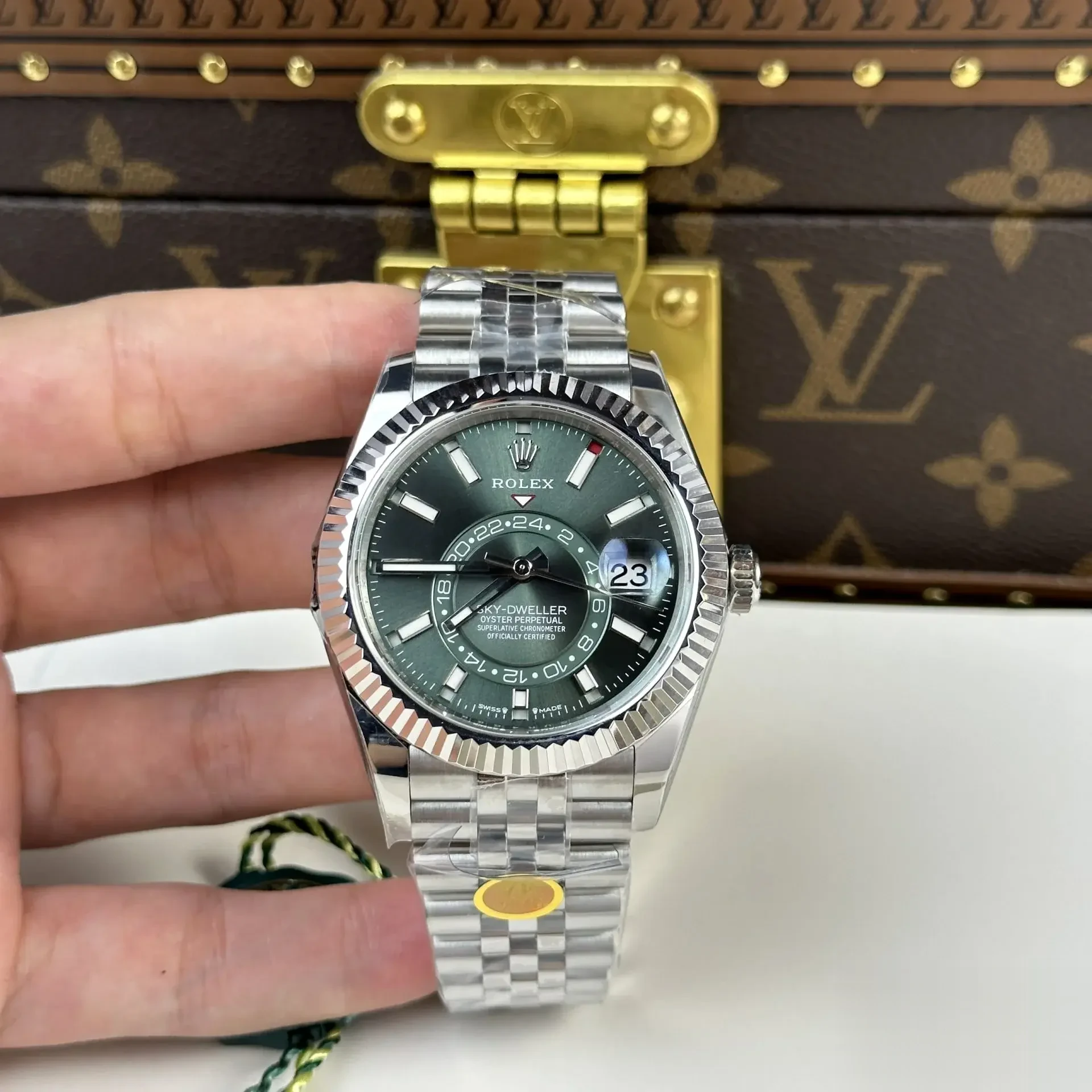 Rolex Sky-Dweller 336934 swiss clone — side profile