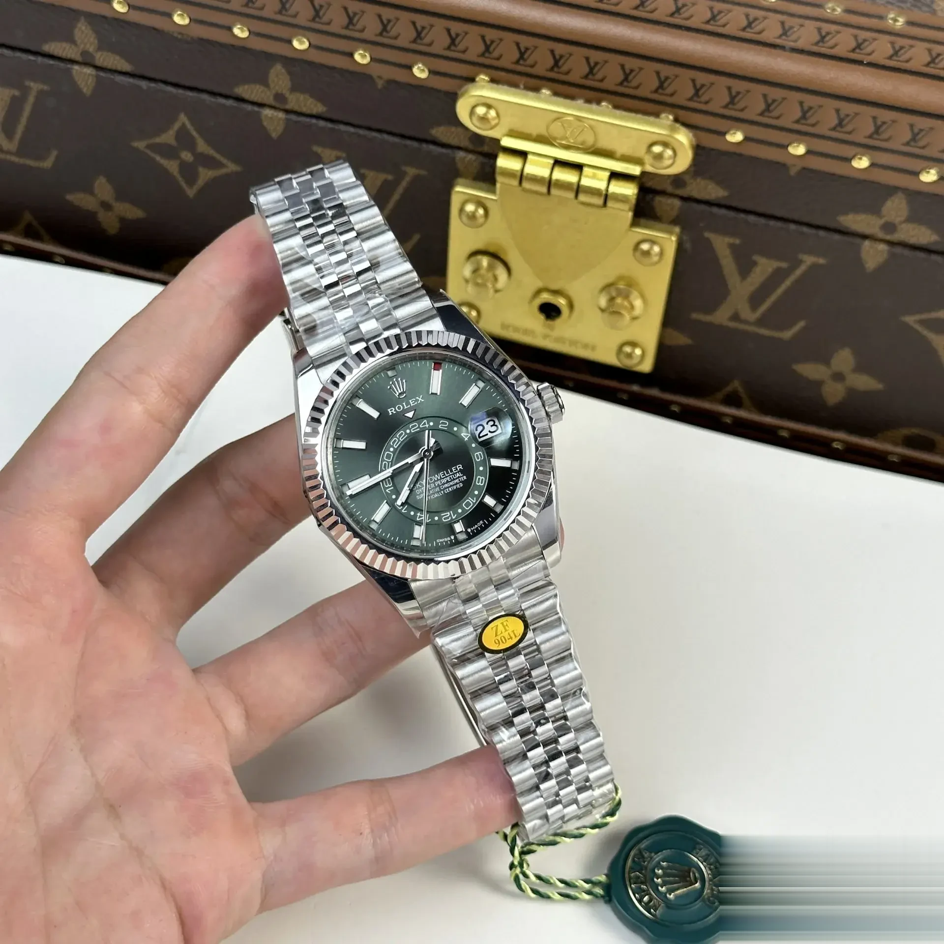 Rolex Sky-Dweller 336934 swiss super clone 42mm — wrist shot